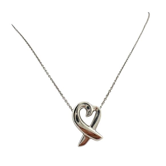 Tiffany & Co Paloma Picasso Small Loving Heart Pendant Necklace 16" Chain - Picture 7 of 10